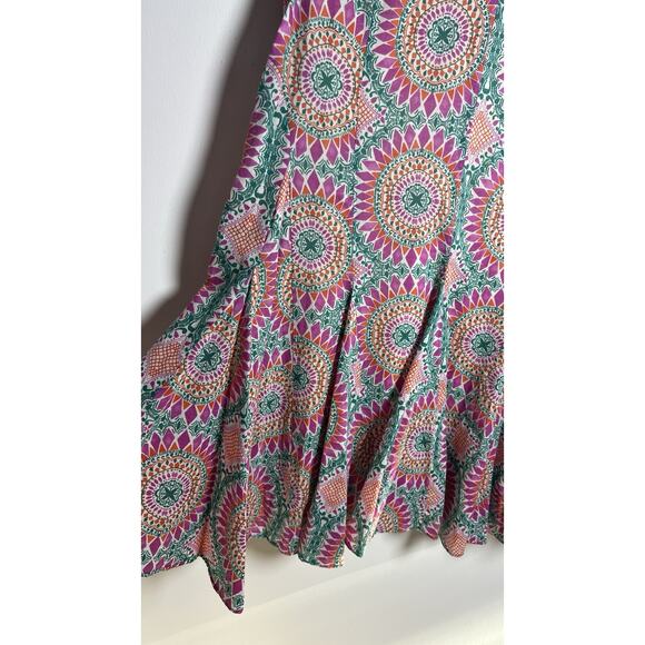 HD in Paris Anthropologie South Island Medallion Print Fit and Flare Dress Sz 12 - Picture 6 of 12